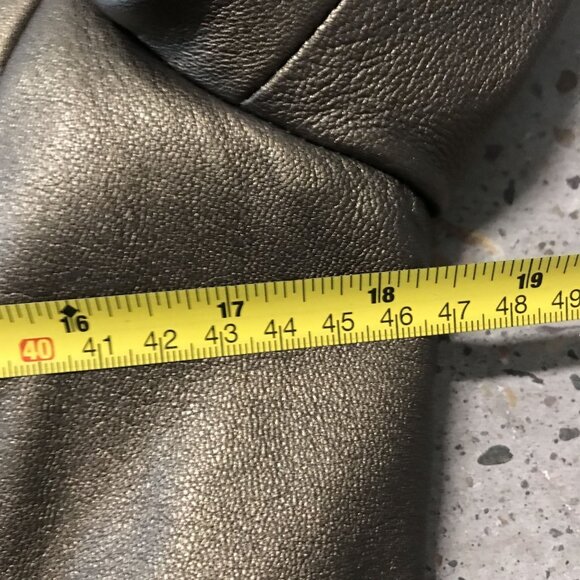 CONTEXT  Bronze Leather Blazer Jacket Womens Size M - Picture 5 of 9